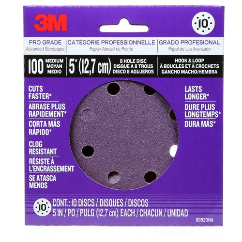 ‎3M Pro Grade Sanding Discs 88520NA-9-B 5″ × 8 Hole 100 grit - Apex Tool & Supply