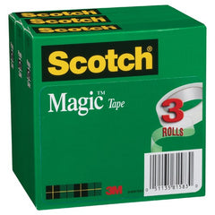 ‎Scotch Magic Invisible Tape 810-3PK 3/4″ × 36 yd × 0″ (19 mm × 32 9 m) - Apex Tool & Supply