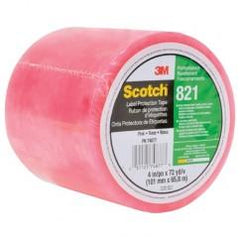 List 821 4" x 72 yds Labelgard Film Tape - Pink - Apex Tool & Supply