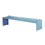 Shelf Riser for Work Bench 48"W x 10-1/2"H made of 14 GA w/Rear Flange as Stop - Apex Tool & Supply