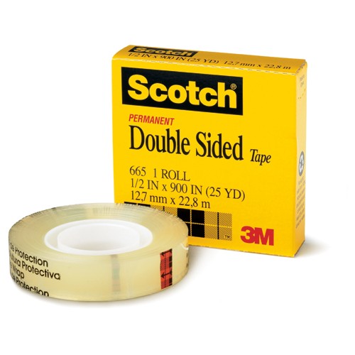 Scotch Double Sided Tape 665 1″ × 1296″ Boxed - Apex Tool & Supply