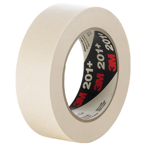 3M General Use Masking Tape 201+ Tan 72 mm × 55 m 4.4 mil - Apex Tool & Supply