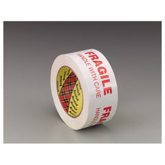 Scotch Printed Message Box Sealing Tape 3772 White 48 mm × 100 m - Apex Tool & Supply
