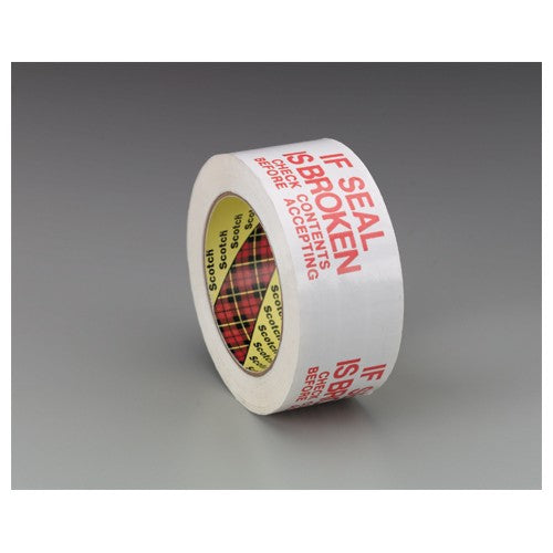 Scotch Printed Message Box Sealing Tape 3771 White 48 mm × 100 m - Apex Tool & Supply