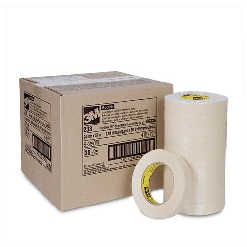 Scotch Automotive Refinish Masking Tape 233 06336 24 mm × 55 m - Apex Tool & Supply