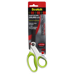 Scotch Precision Ultra Edge 8″ Bent Scissor 1458TBG Green - Apex Tool & Supply