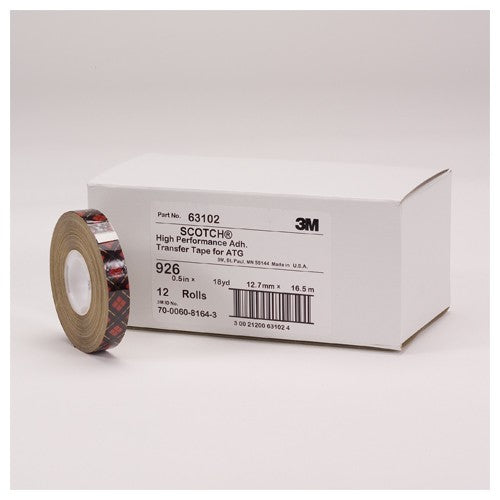 Scotch ATG Adhesive Transfer Tape 926 Clear 1/4″ × 36 yd 5 mil - Apex Tool & Supply